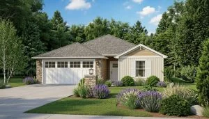CHD-1444 Colonial House Plan – Front Elevation
