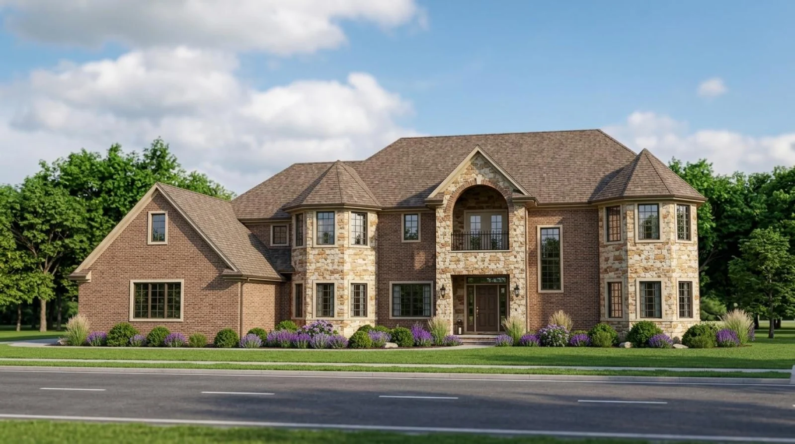 CHD-1448 European House Plan – Front Elevation