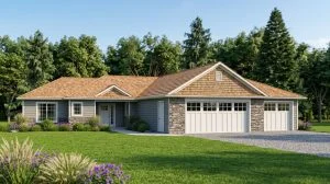 CHD-1454 Country House Plan – Front Elevation