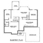 CHD-1455 Country House Plan – Basement Floor Plan