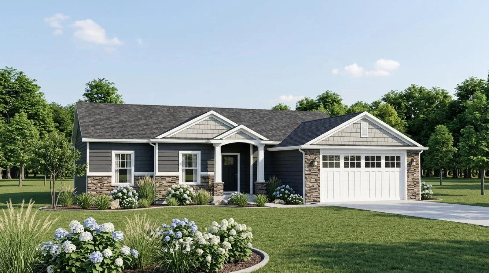 CHD-1455 Country House Plan – Front Elevation