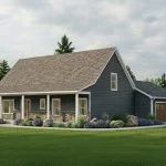 CHD-1456 Country House Plan – Front Elevation