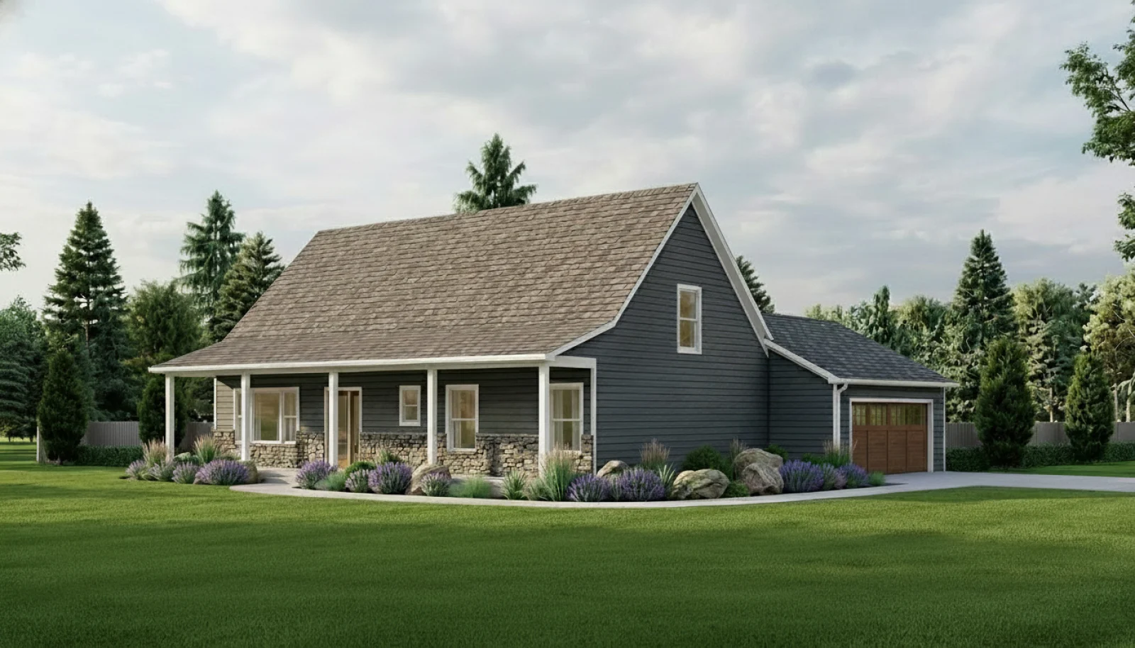 CHD-1456 Country House Plan – Front Elevation