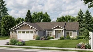 CHD-1457 Colonial House Plan – Front Elevation