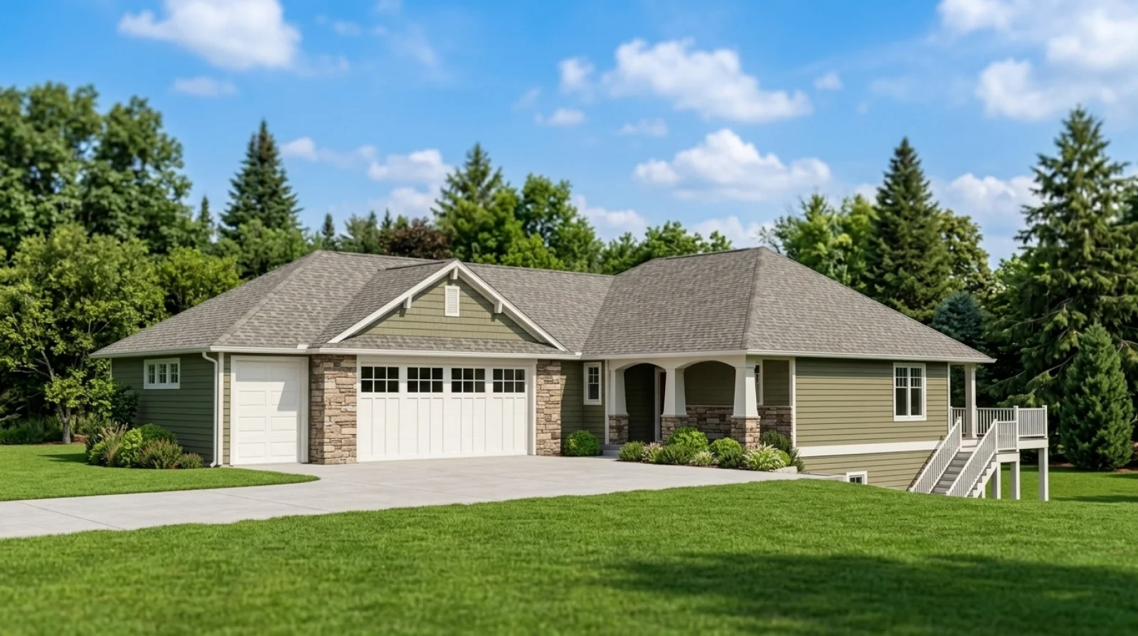 CHD-1458 Beach House Plan – Front Elevation