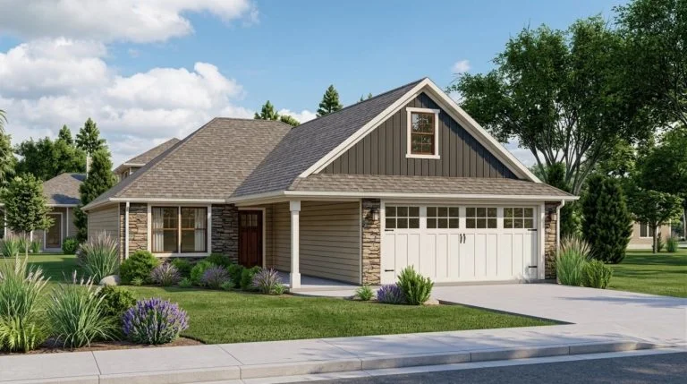 CHD-1474 Country House Plan – Front Elevation