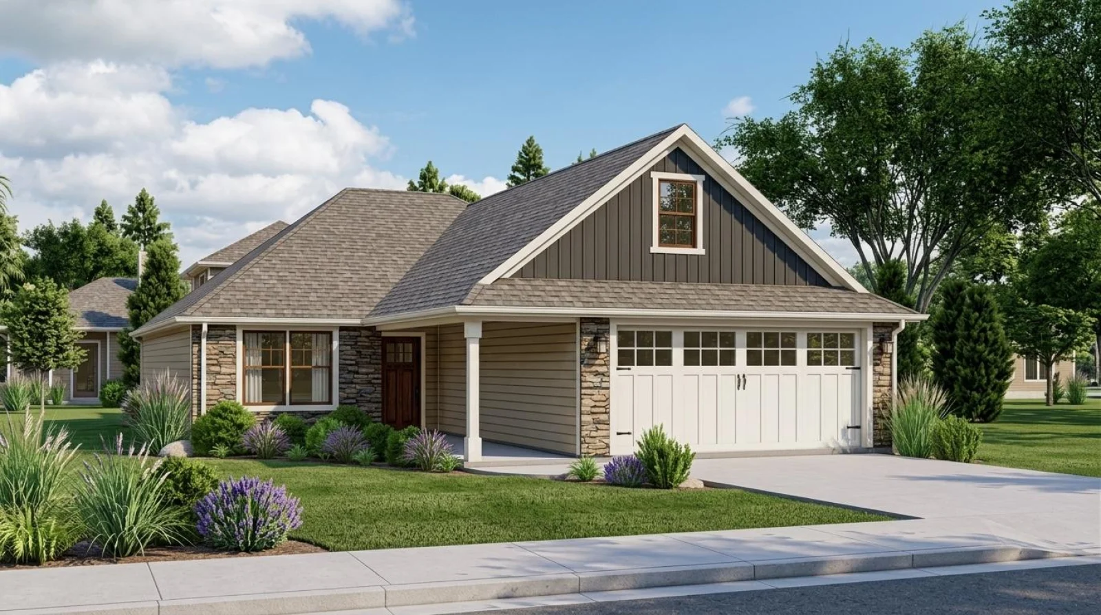 CHD-1474 Country House Plan – Front Elevation