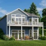 CHD-1481 Beach House Plan – Front Elevation
