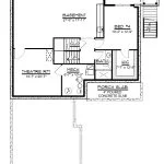 CHD-1490 Beach House Plan – Basement Floor Plan