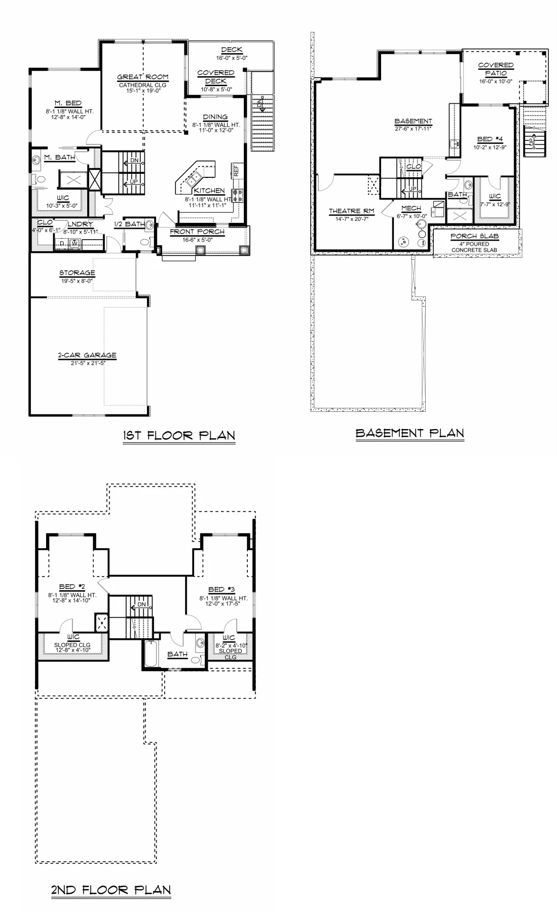 CHD-1490 Beach House Plan – Main Floor Plan