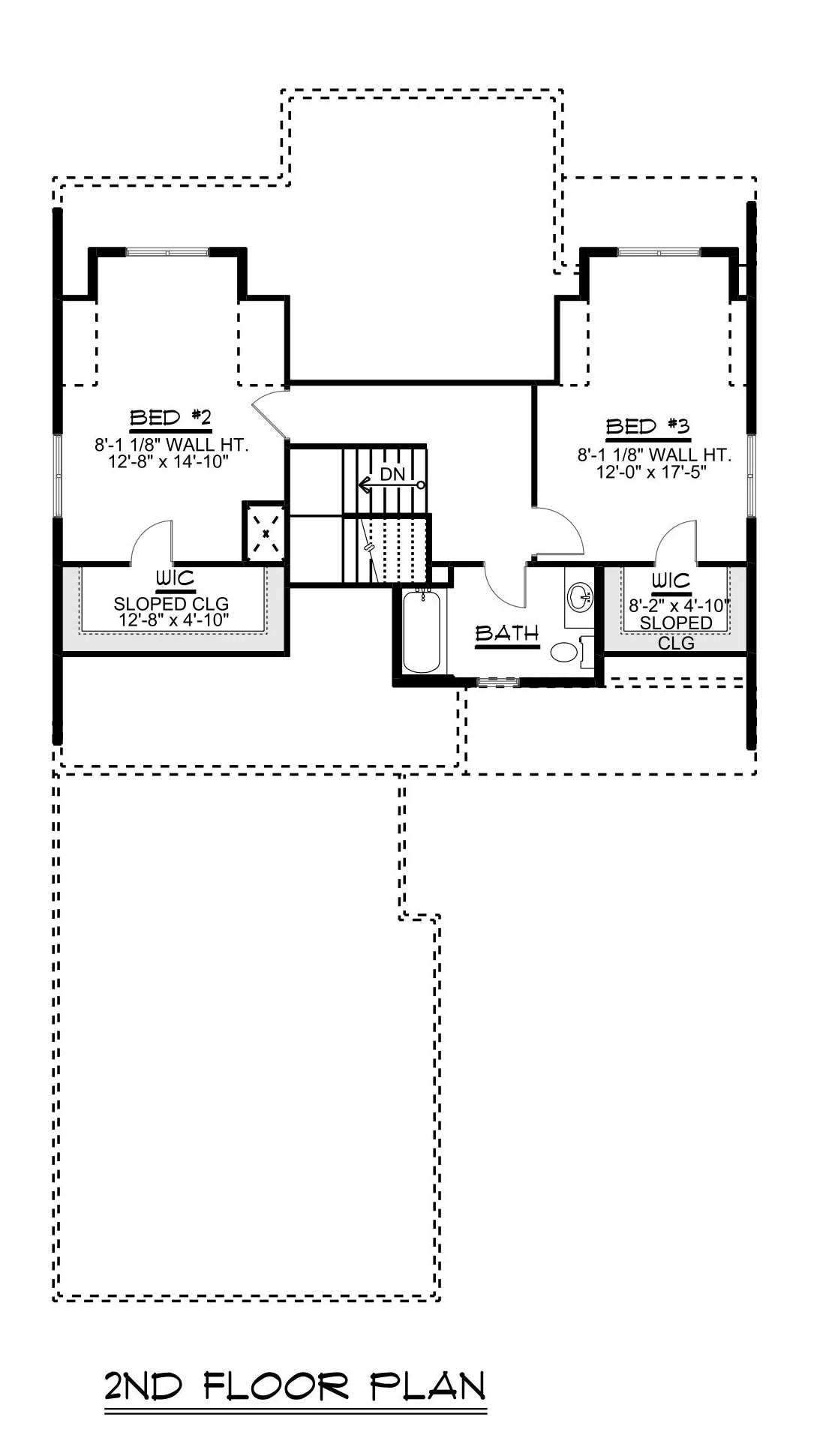 CHD-1490 Beach House Plan – Second Floor Plan