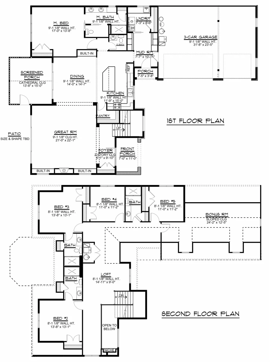 CHD-1494 Beach House Plan – Main Floor Plan