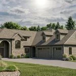 CHD-1494 Beach House Plan – Front Elevation