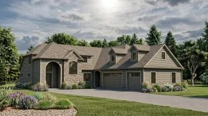 CHD-1494 Beach House Plan – Front Elevation