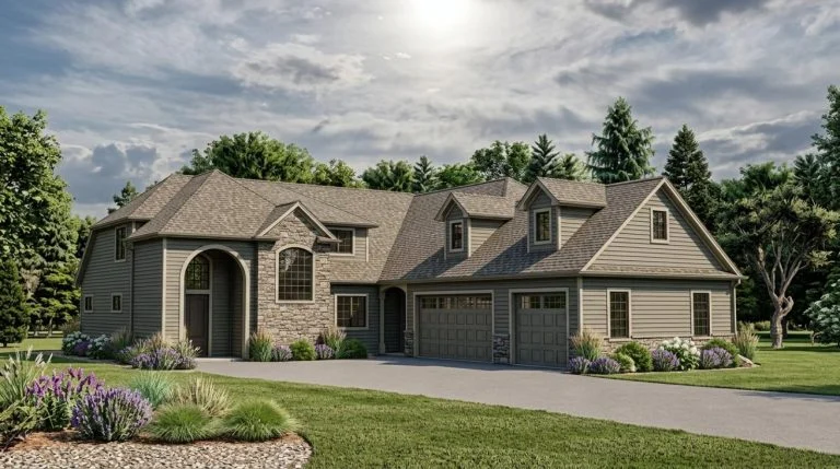 CHD-1494 Beach House Plan – Front Elevation
