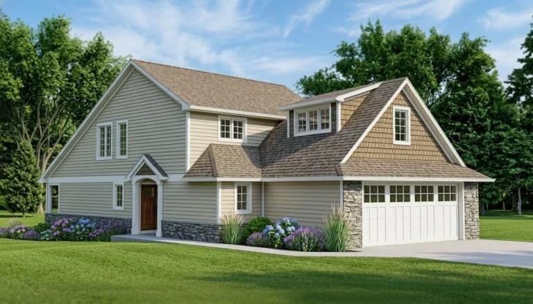 CHD-1498 Beach House Plan – Front Elevation