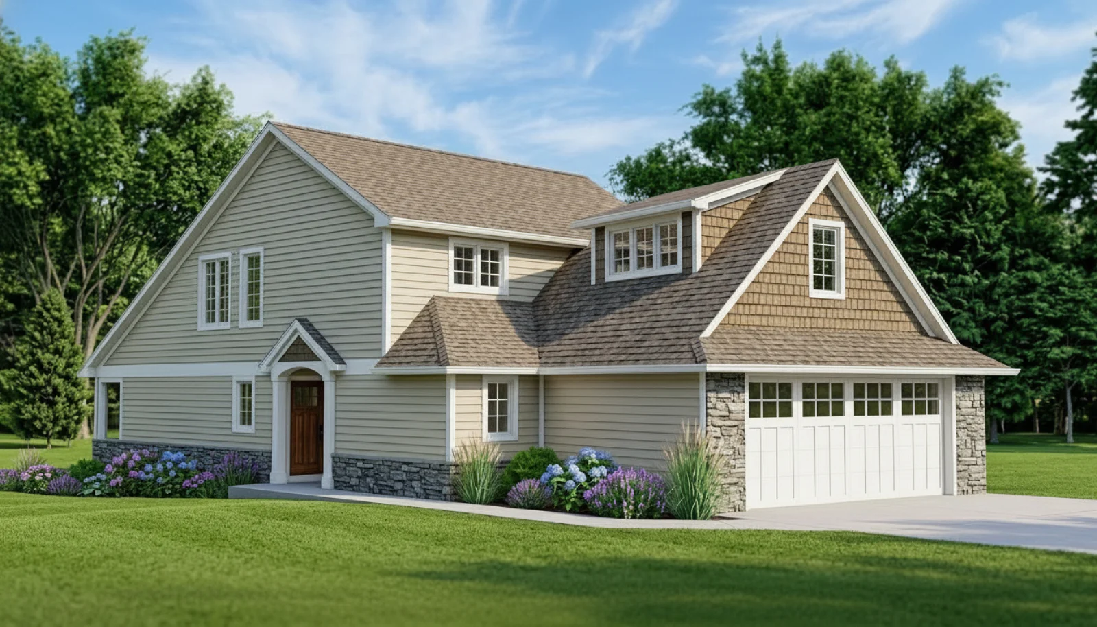 CHD-1498 Beach House Plan – Front Elevation