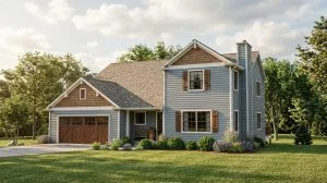 CHD-1504 Colonial House Plan – Front Elevation