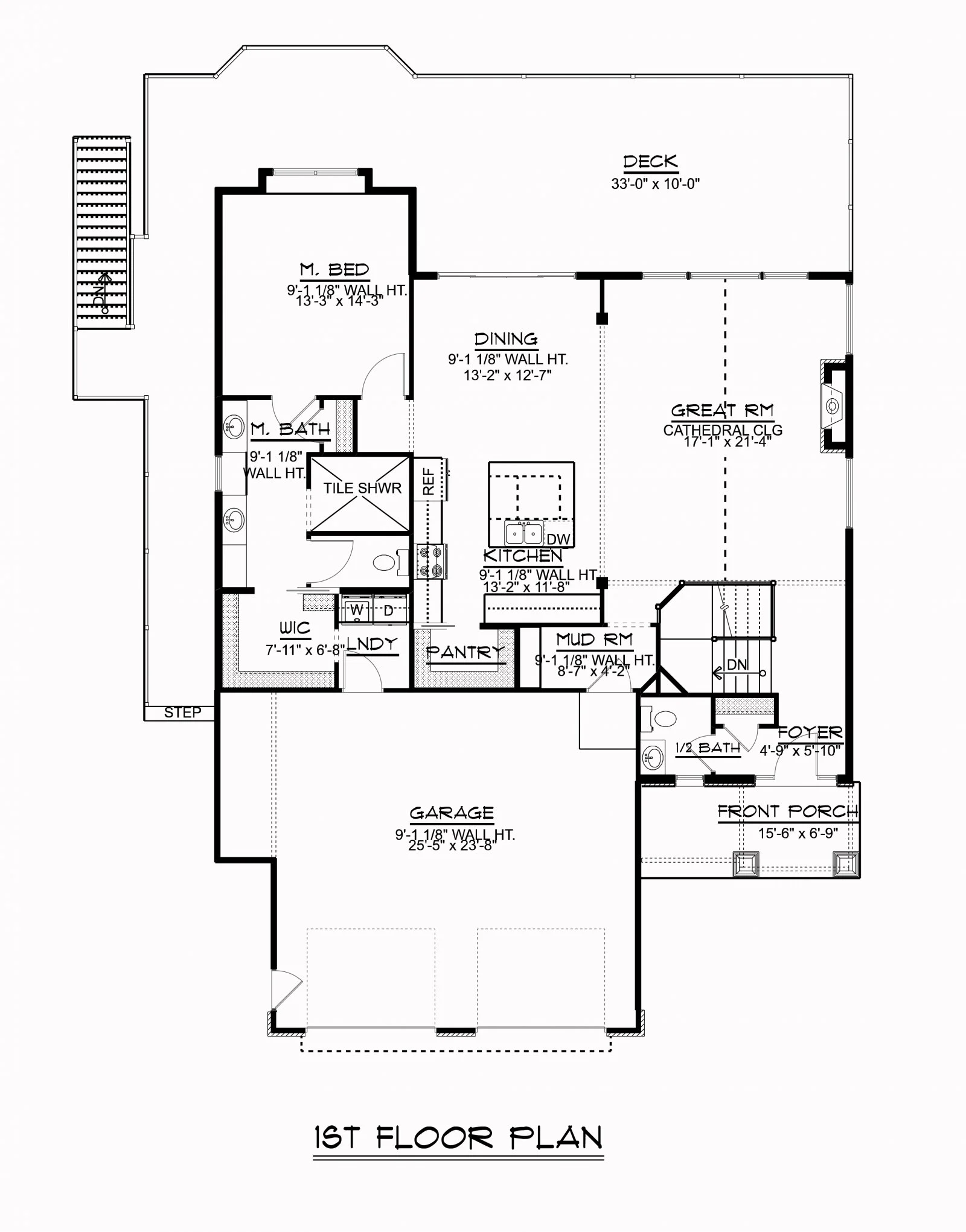 CHD-1510 Beach House Plan – Main Floor Plan