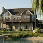 CHD-1510 Beach House Plan – Front Elevation