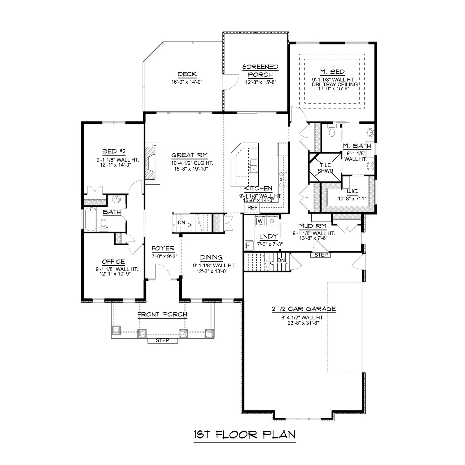 CHD-15116 Country House Plan – Main Floor Plan