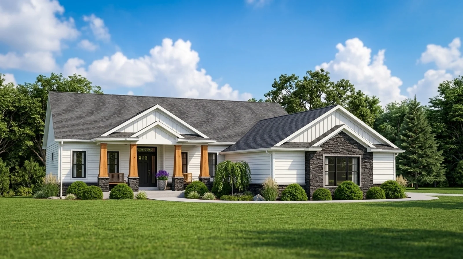 CHD-15116 Country House Plan – Front Elevation
