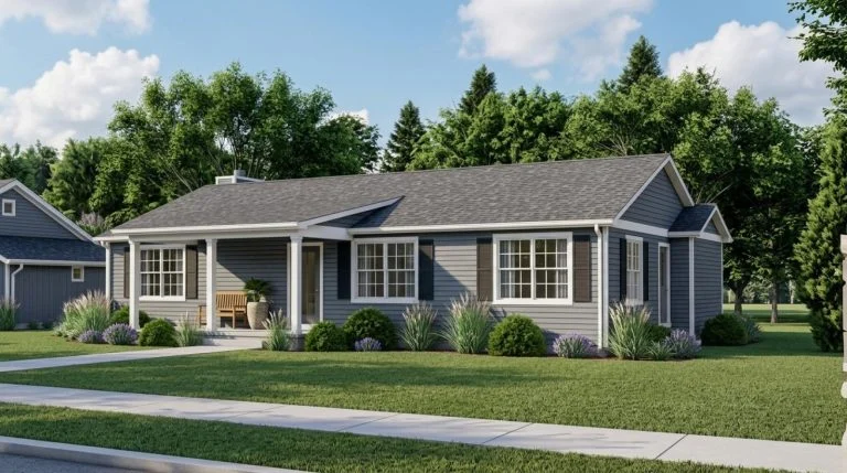 CHD-1513 Ranch House Plan – Front Elevation