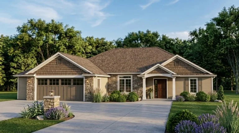 CHD-1520 Country House Plan – Front Elevation