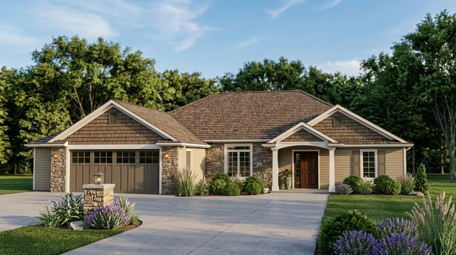 CHD-1520 Country House Plan – Front Elevation