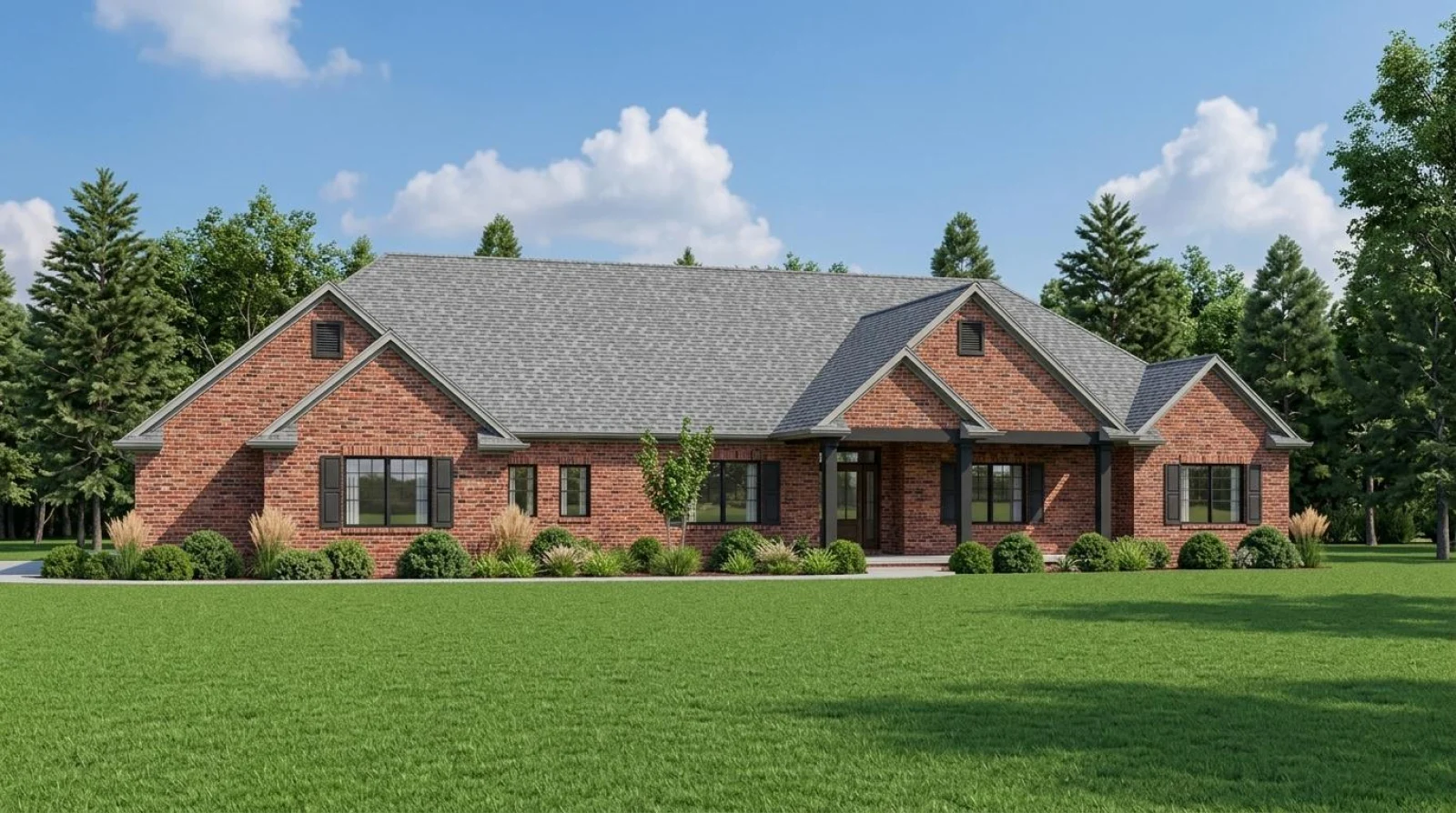 CHD-1522 Country House Plan – Front Elevation