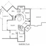 CHD-1527 European House Plan – Basement Floor Plan