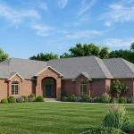 CHD-1527 European House Plan – Front Elevation