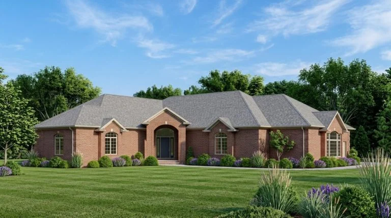 CHD-1527 European House Plan – Front Elevation
