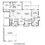 CHD-1536 Country House Plan – Main Floor Plan