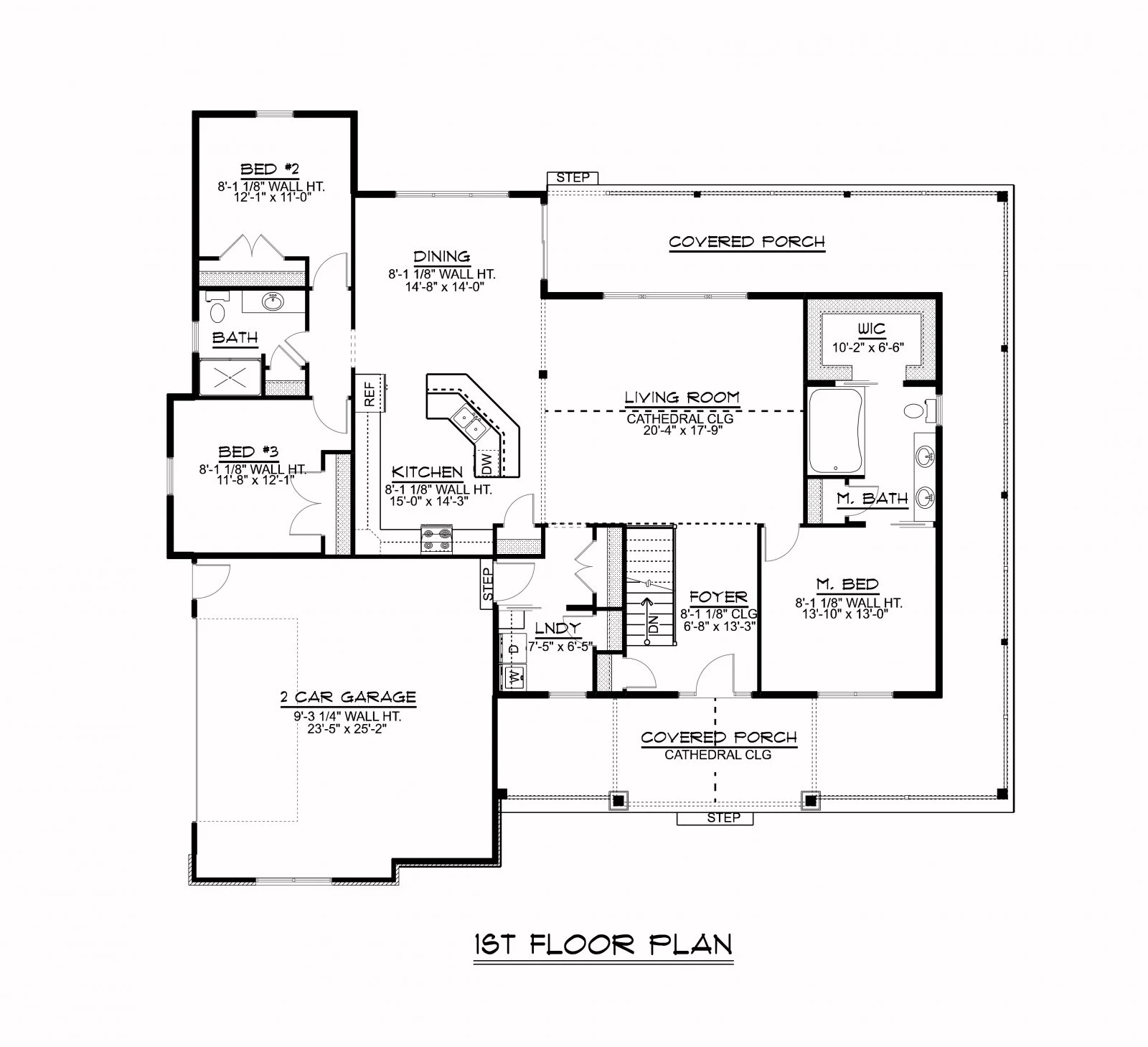 CHD-1537 Country House Plan – Main Floor Plan