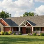 CHD-1537 Country House Plan – Front Elevation