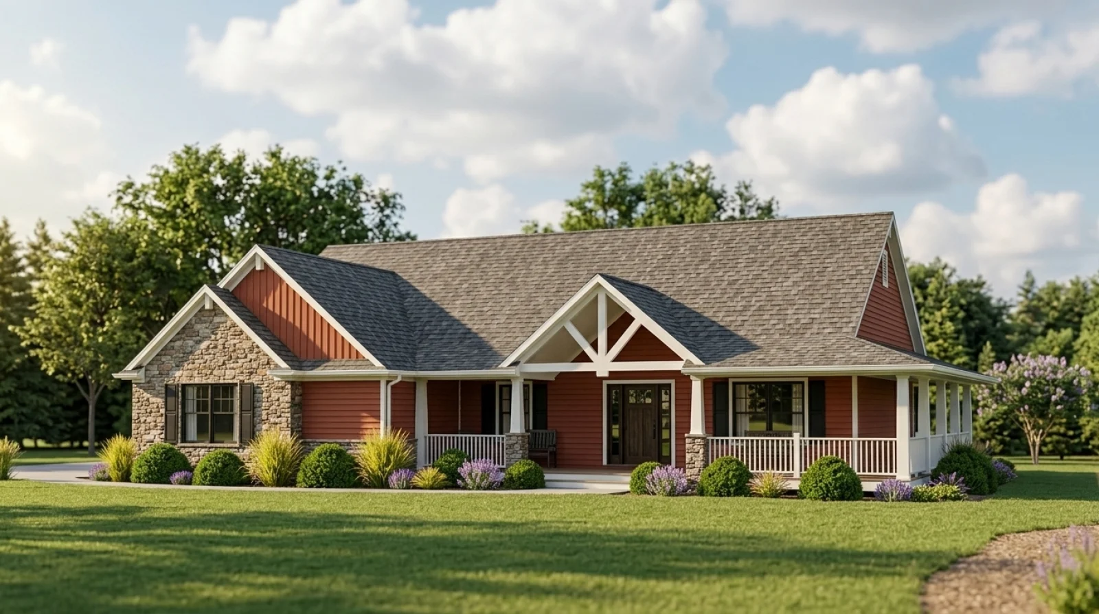 CHD-1537 Country House Plan – Front Elevation