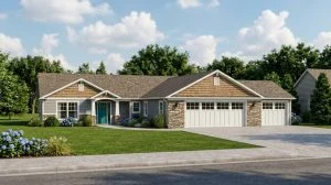 CHD-1538 Country House Plan – Front Elevation