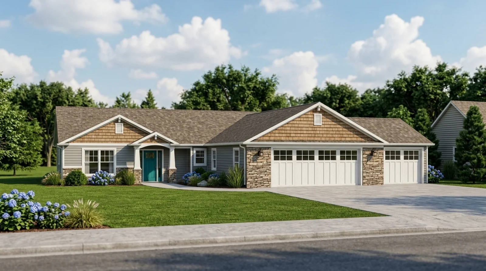 CHD-1538 Country House Plan – Front Elevation