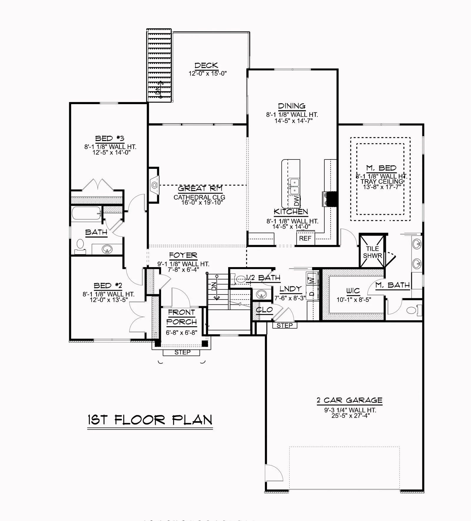CHD-1539 Country House Plan – Main Floor Plan