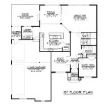 CHD-1540 Colonial House Plan – First Floor Plan