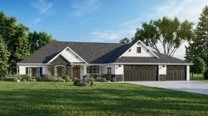 CHD-1541 Country House Plan – Front Elevation