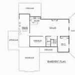 CHD-1544 Country House Plan – Basement Floor Plan