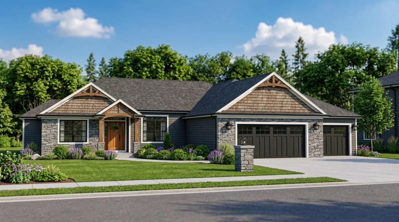 CHD-1548 Country House Plan – Front Elevation
