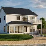 CHD-1550 Beach House Plan – Front Elevation