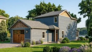 CHD-1552 Beach House Plan – Front Elevation