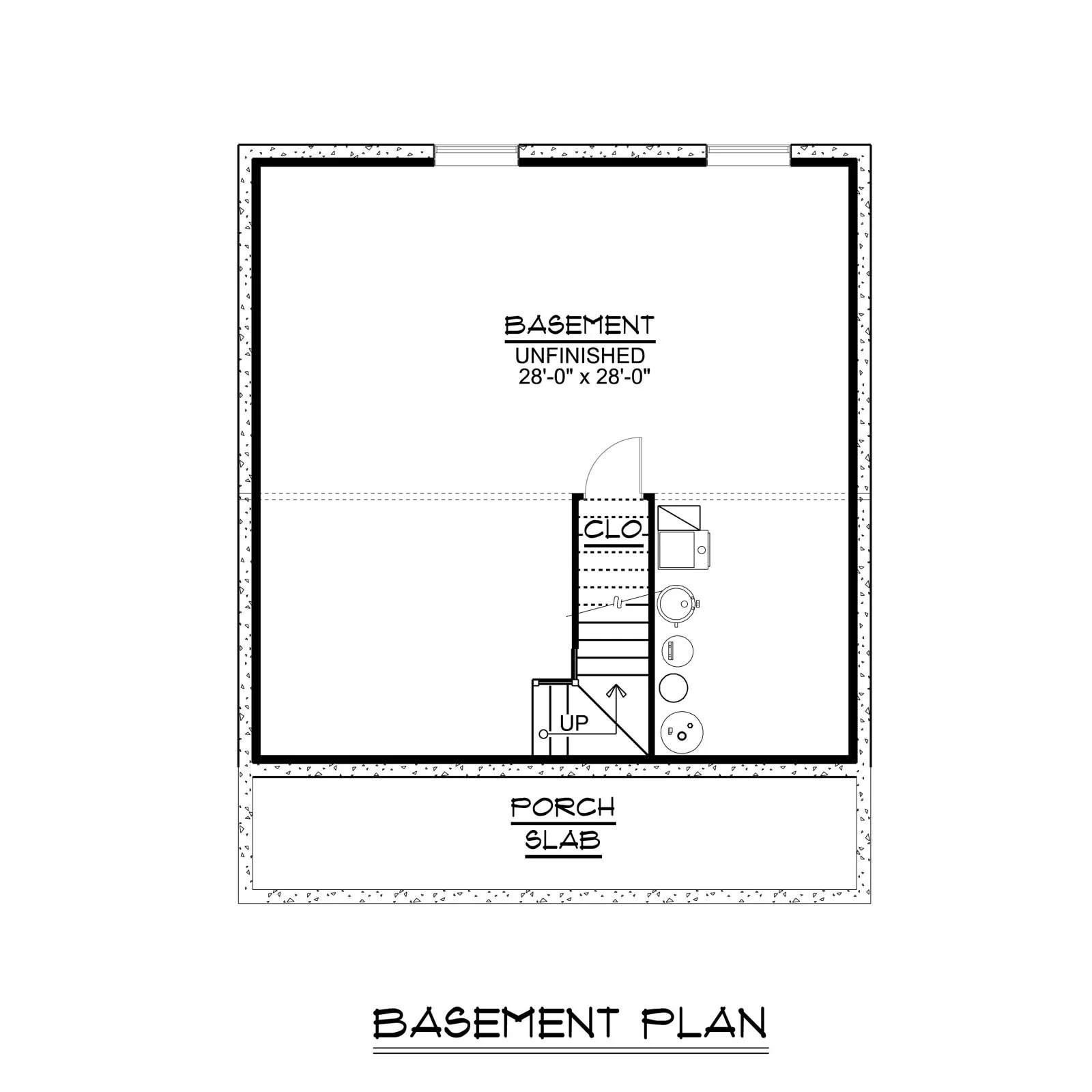 CHD-1553 Country House Plan – Basement Floor Plan