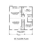 CHD-1553 Country House Plan – First Floor Plan