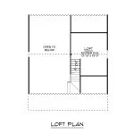 CHD-1553 Country House Plan – Loft Floor Plan
