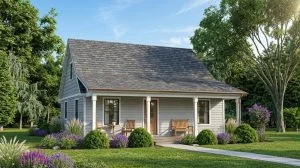 CHD-1553 Country House Plan – Front Elevation